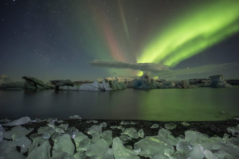 Aurora boreal na Islândia
