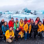 Grupo da Expedição Islândia na Lagoa de Jökulsárlón.