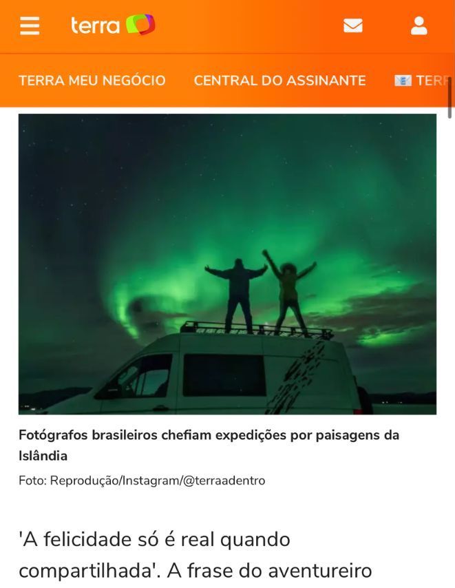 Aurora Boreal na Islândia