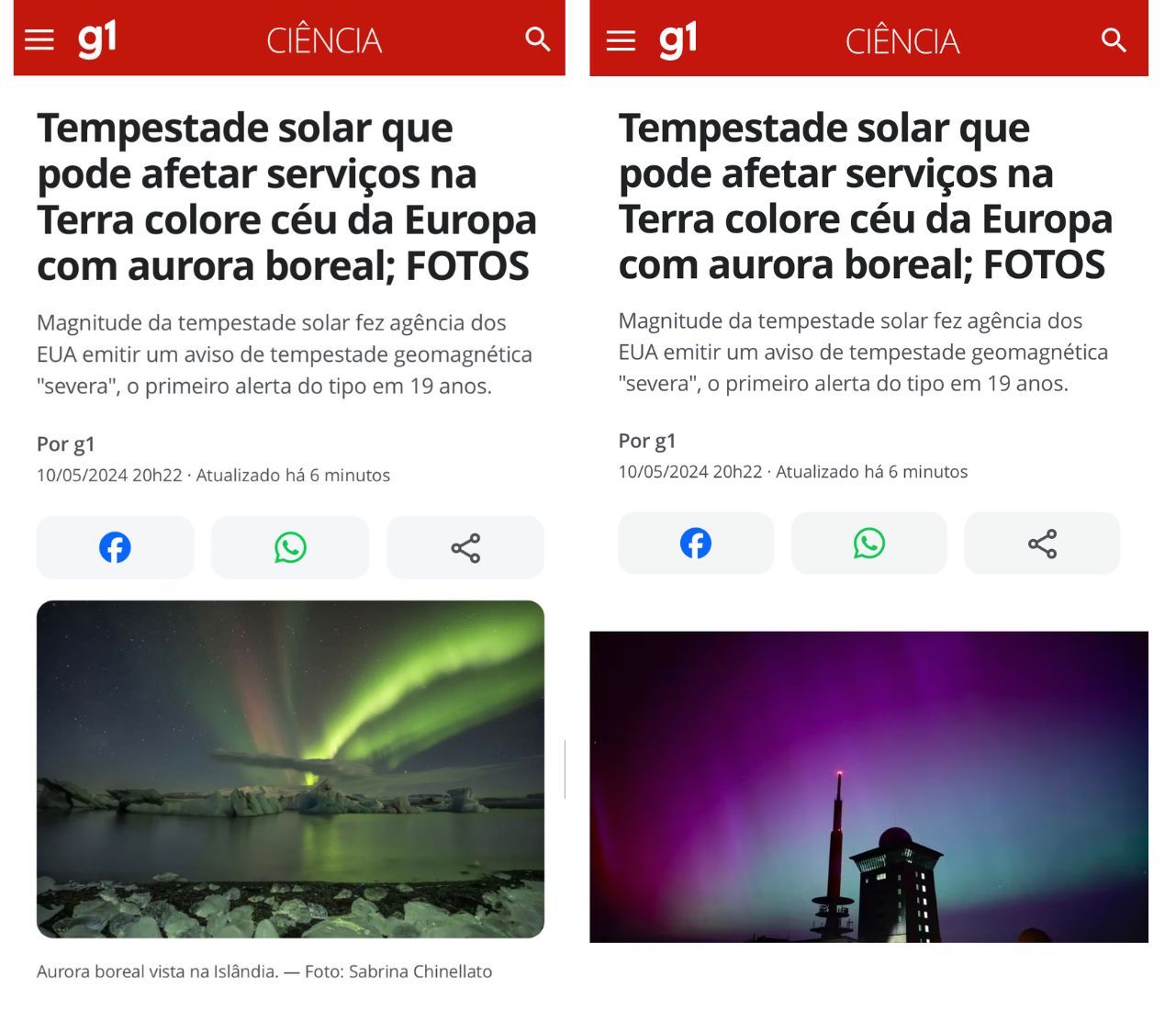 Entrevistas sobre Aurora Boreal