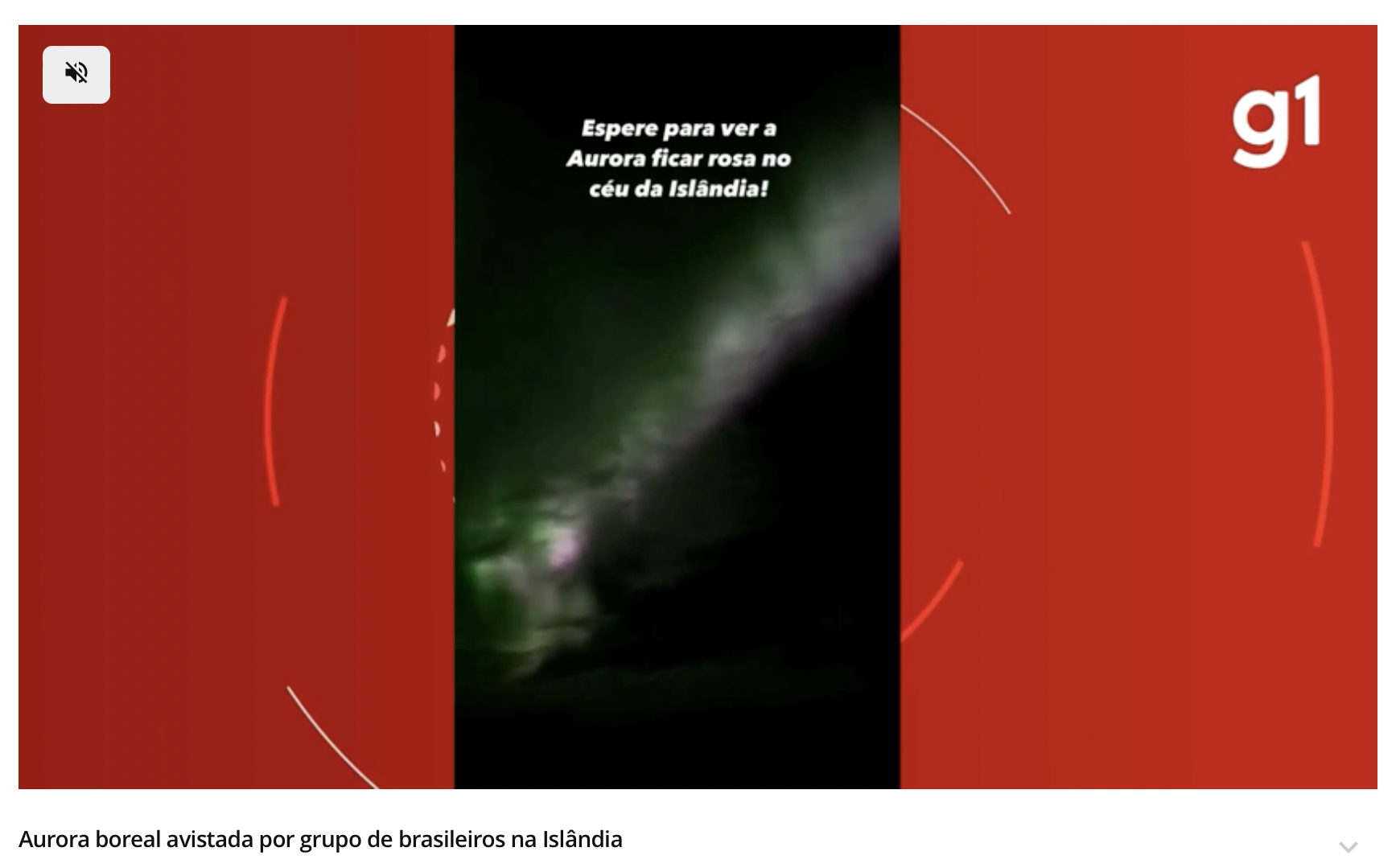 Aurora Boreal no G1 entrevista