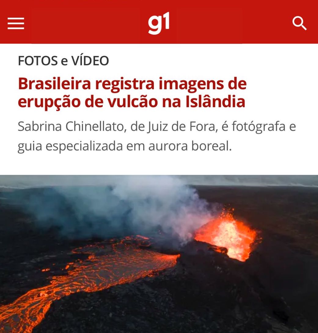 Matéria G1 vulcão entra em Erupção na Islândia