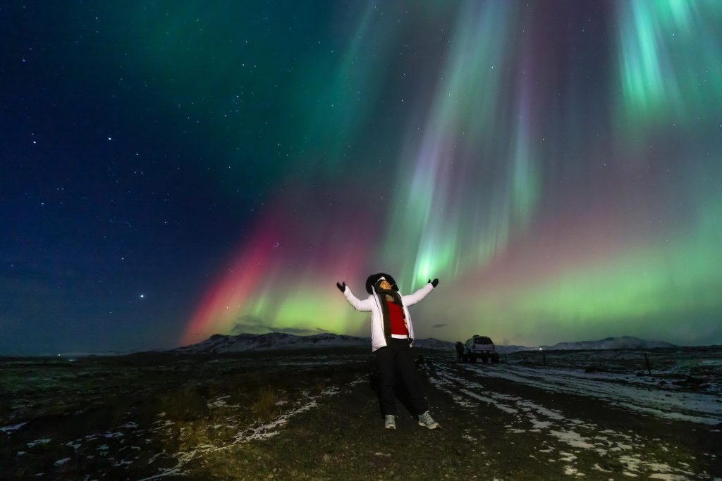 Aurora Boreal na Islândia na temporada de 2024