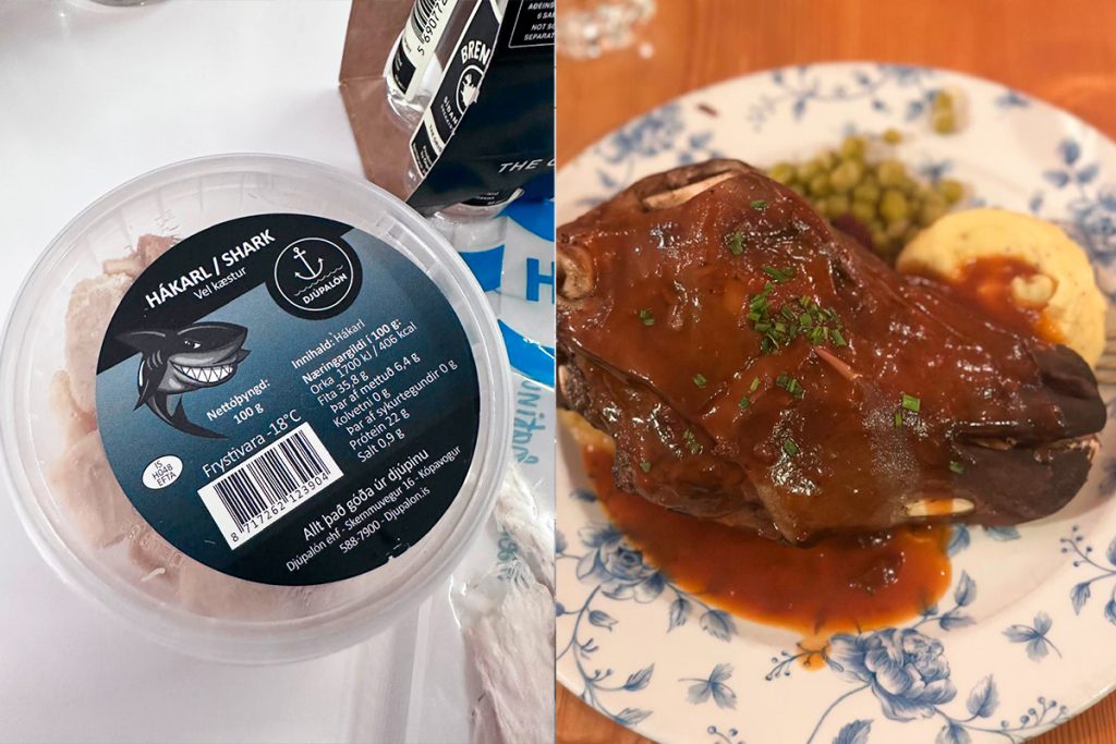 Hákarl e cabeça de cordeiro – iguarias islandesas.