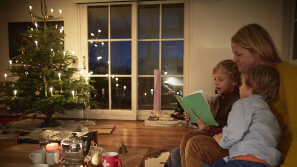 Tradicionalmente, as pessoas trocam livros como presente na véspera de Natal e passam a noite lendo.